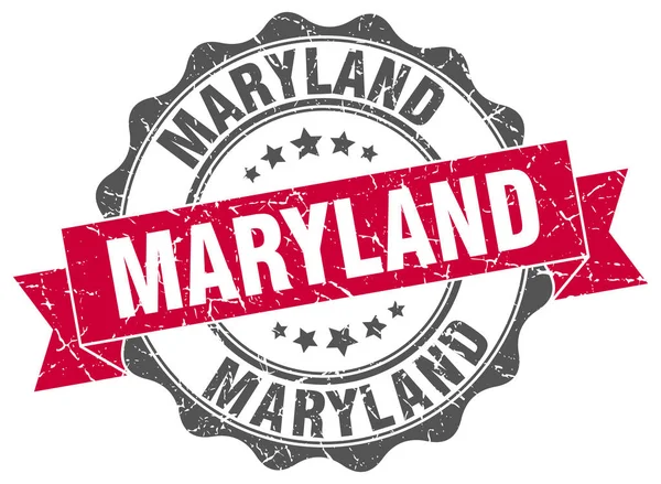 Maryland round ribbon seal — Stock Vector