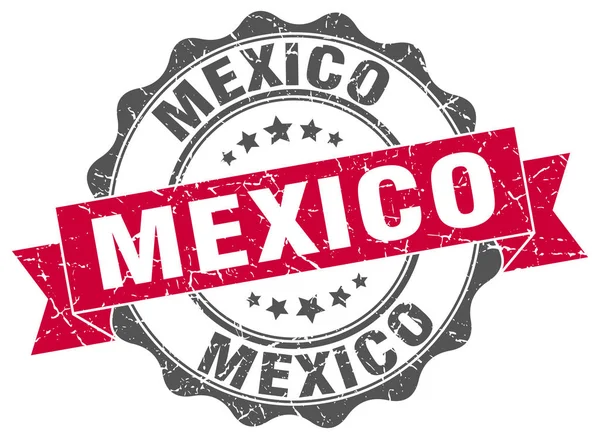 Μεξικό στρογγυλή σφραγίδα κορδέλα — Διανυσματικό Αρχείο