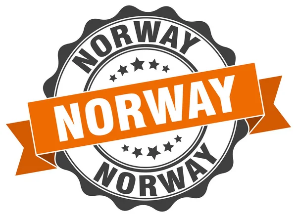 Norveç şerit mühür yuvarlak — Stok Vektör