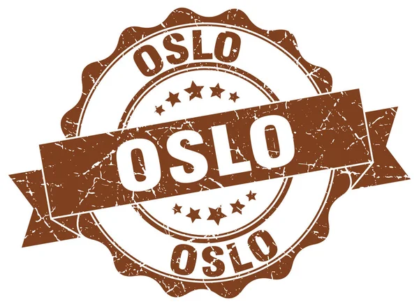 Oslo sello de cinta redonda — Vector de stock