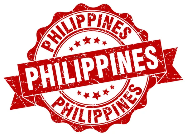 Filippinerna runda band seal — Stock vektor