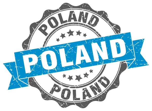 Poland Rundbandsiegel — Stockvektor