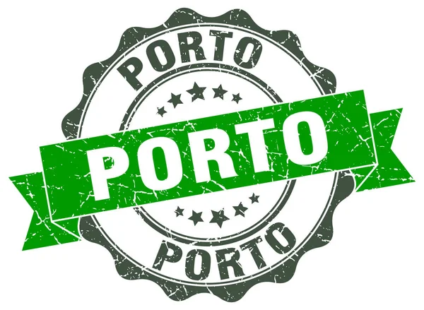 Porto selo fita redonda — Vetor de Stock
