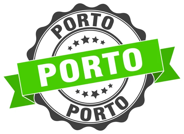 Porto selo fita redonda —  Vetores de Stock