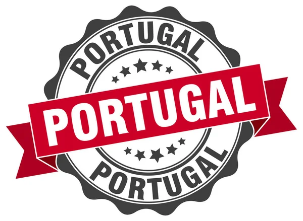 Portugal ronde lint zegel — Stockvector