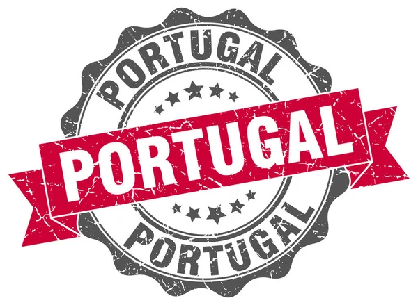 Πορτογαλία στρογγυλή σφραγίδα κορδέλα — Διανυσματικό Αρχείο