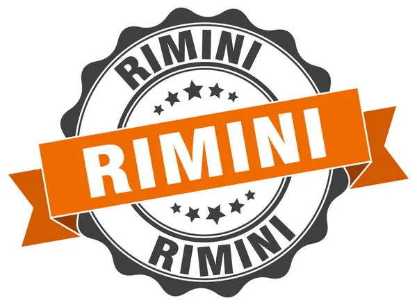 Sello de cinta redonda Rimini — Vector de stock