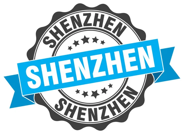 Sello de cinta redonda Shenzhen — Vector de stock