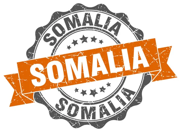 Somalia sigillo nastro rotondo — Vettoriale Stock