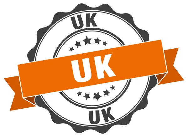 Uk sello de cinta redonda — Vector de stock