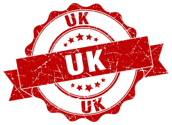 Uk sello de cinta redonda — Vector de stock