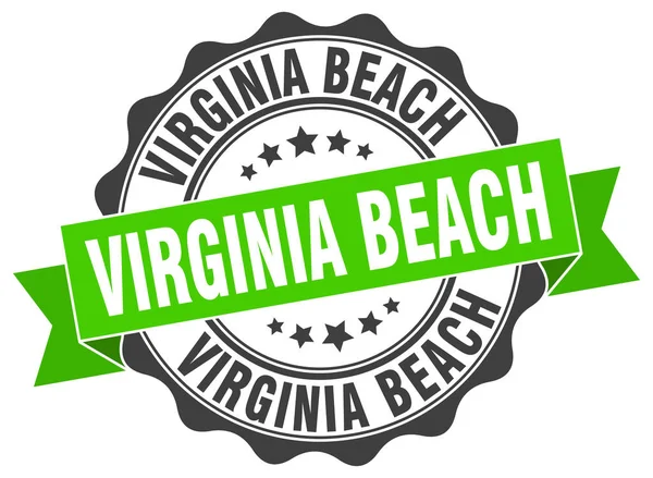 Virginia Beach round ribbon seal — Stock Vector