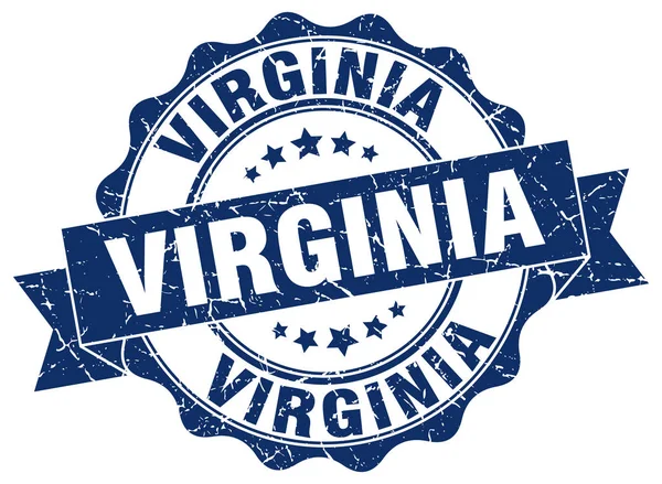 Virginia round ribbon seal — Stock Vector
