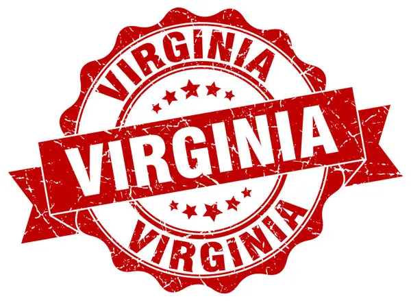 Virginia ronde lint zegel — Stockvector