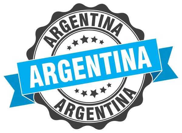 Argentina round ribbon seal — Stock Vector