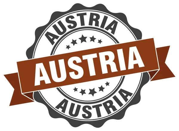 Oostenrijk ronde lint zegel — Stockvector