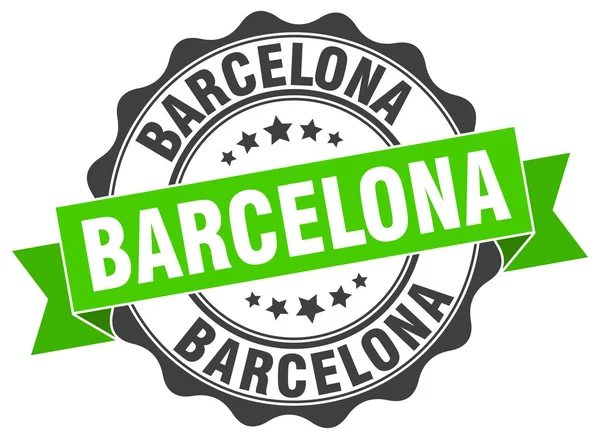 Barcelona ronde lint zegel — Stockvector