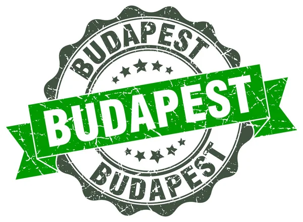 Sello de cinta redonda Budapest — Vector de stock