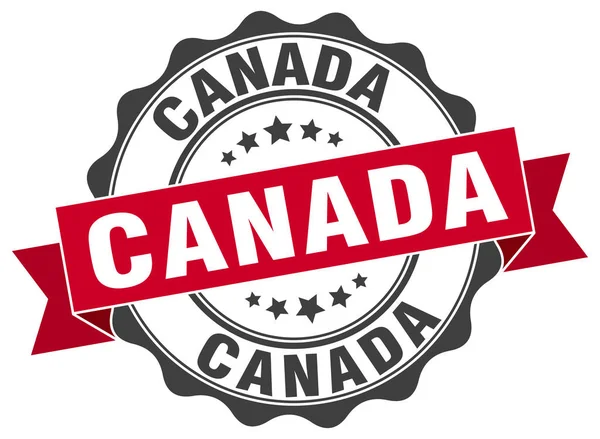 Kanada yuvarlak şerit mühür — Stok Vektör