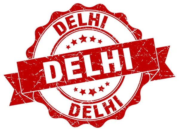 Delhi ronde lint zegel — Stockvector