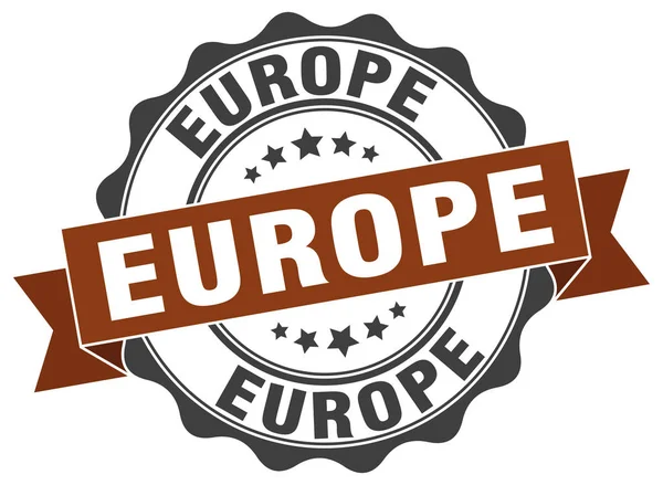 Sello de cinta redonda europa — Vector de stock