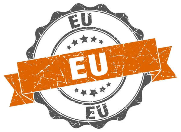 ΕΕ στρογγυλή σφραγίδα κορδέλα — Διανυσματικό Αρχείο