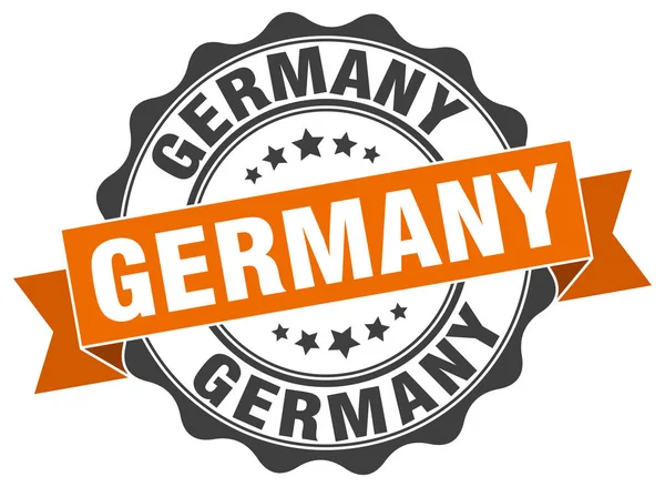 Selo de fita redondo Alemanha — Vetor de Stock