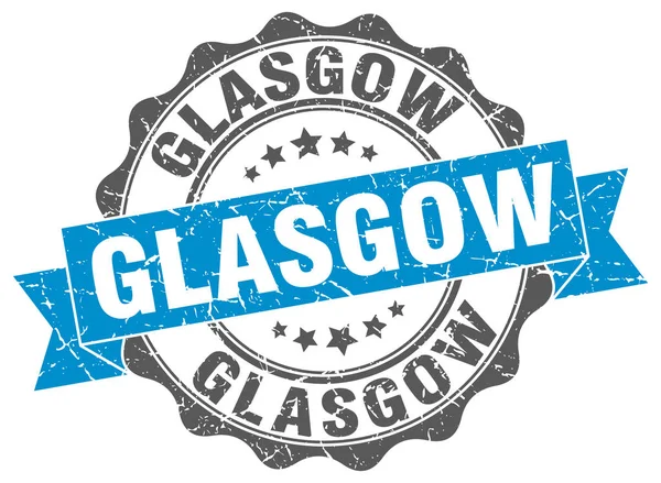 Glasgow ronde lint zegel — Stockvector