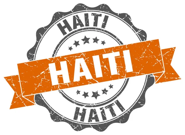 Haiti selo fita redonda — Vetor de Stock