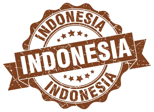 Indonesien runda band seal — Stock vektor