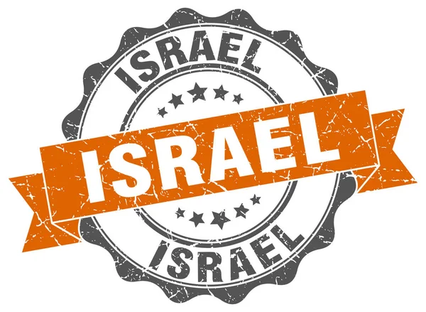 Israël ronde lint zegel — Stockvector