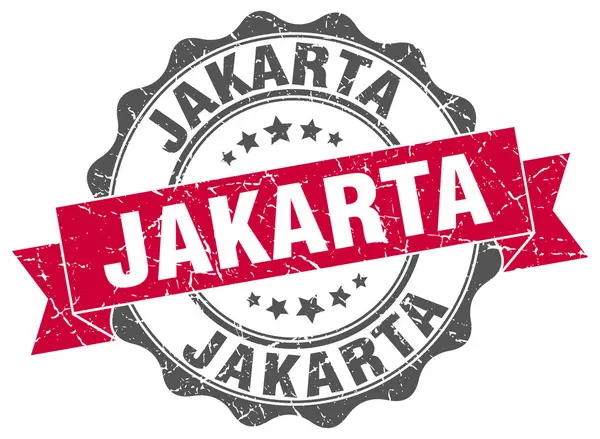 Meterai pita bundar Jakarta - Stok Vektor