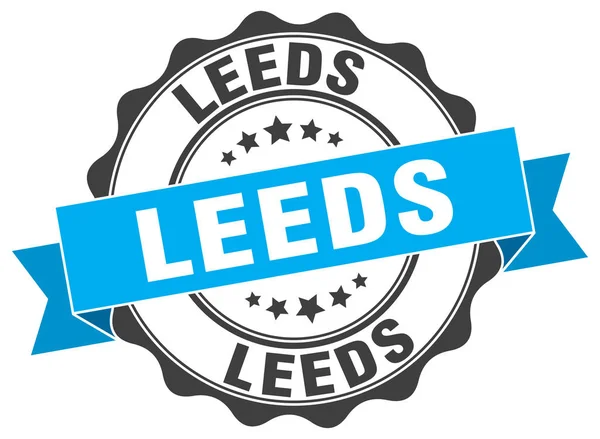 Leeds round ribbon seal — Stock Vector