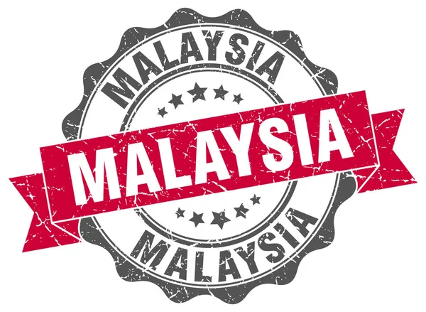 Malaysia round ribbon seal — Stock Vector