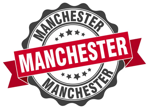 Manchester ronde lint zegel — Stockvector