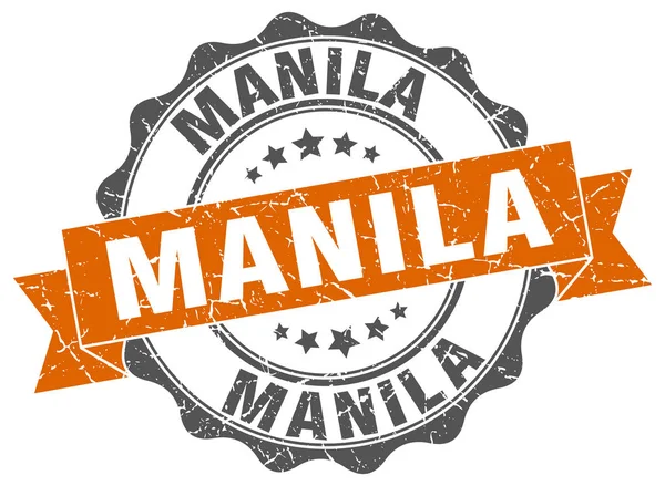 Manilla ronde lint zegel — Stockvector