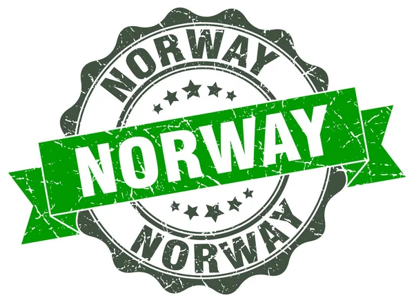 Norveç şerit mühür yuvarlak — Stok Vektör