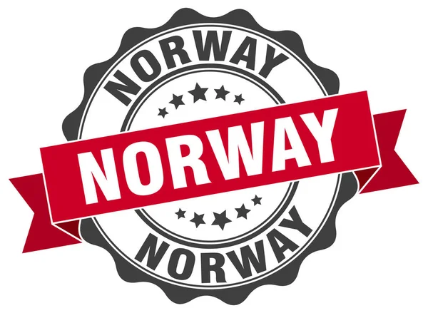 Νορβηγία στρογγυλή σφραγίδα κορδέλα — Διανυσματικό Αρχείο