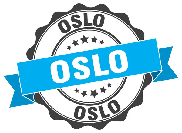 Oslo sigillo nastro rotondo — Vettoriale Stock