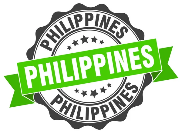 Filipinas selo fita redonda — Vetor de Stock
