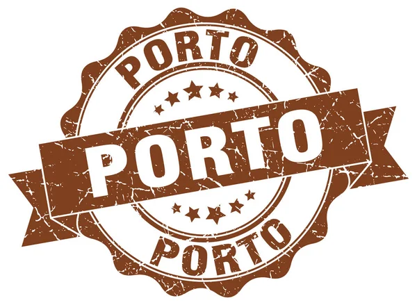 Porto kerek szalagos fóka — Stock Vector