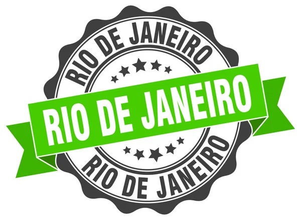 Rio De Janeiro selo de fita redonda —  Vetores de Stock