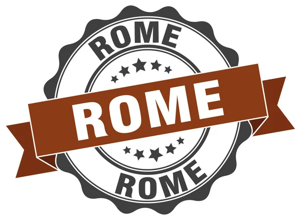 Rome round ribbon seal — Stock Vector