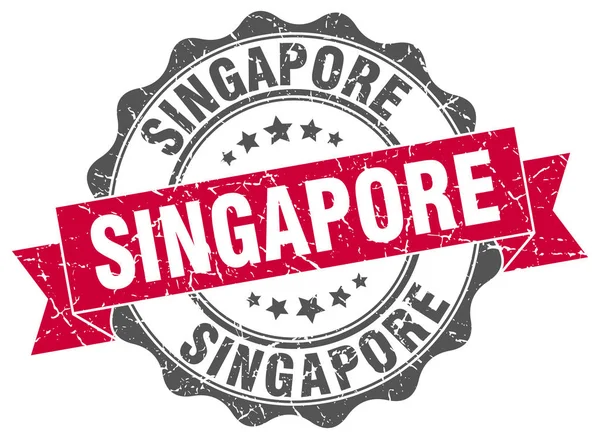 Singapore runda band seal — Stock vektor