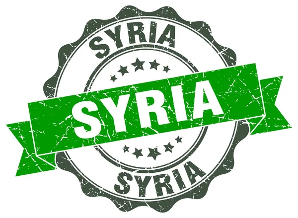 Síria selo fita redonda — Vetor de Stock