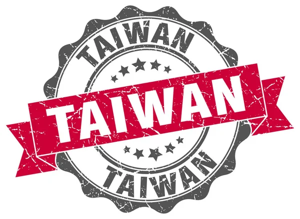 Taiwán sello de cinta redonda — Vector de stock