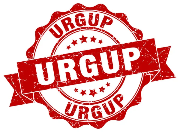 Urgup round ribbon seal — Stock Vector