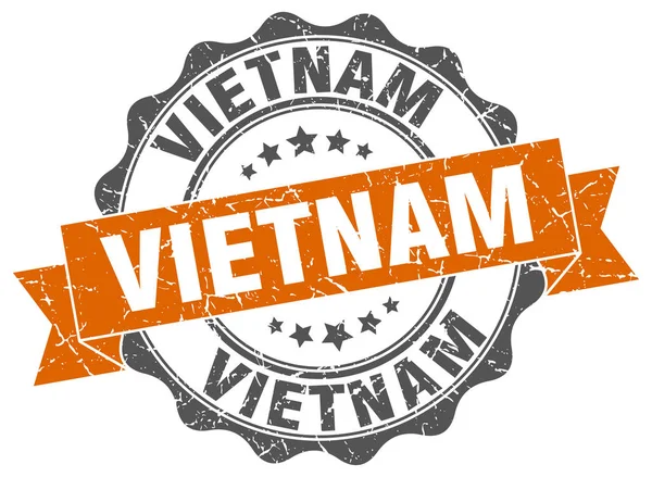 Vietname selo fita redonda — Vetor de Stock