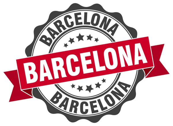 Barcelona rotund panglică sigiliu — Vector de stoc
