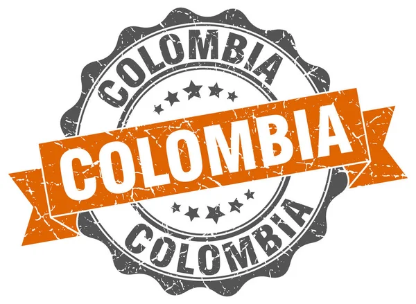 Sello de cinta redonda Colombia — Vector de stock